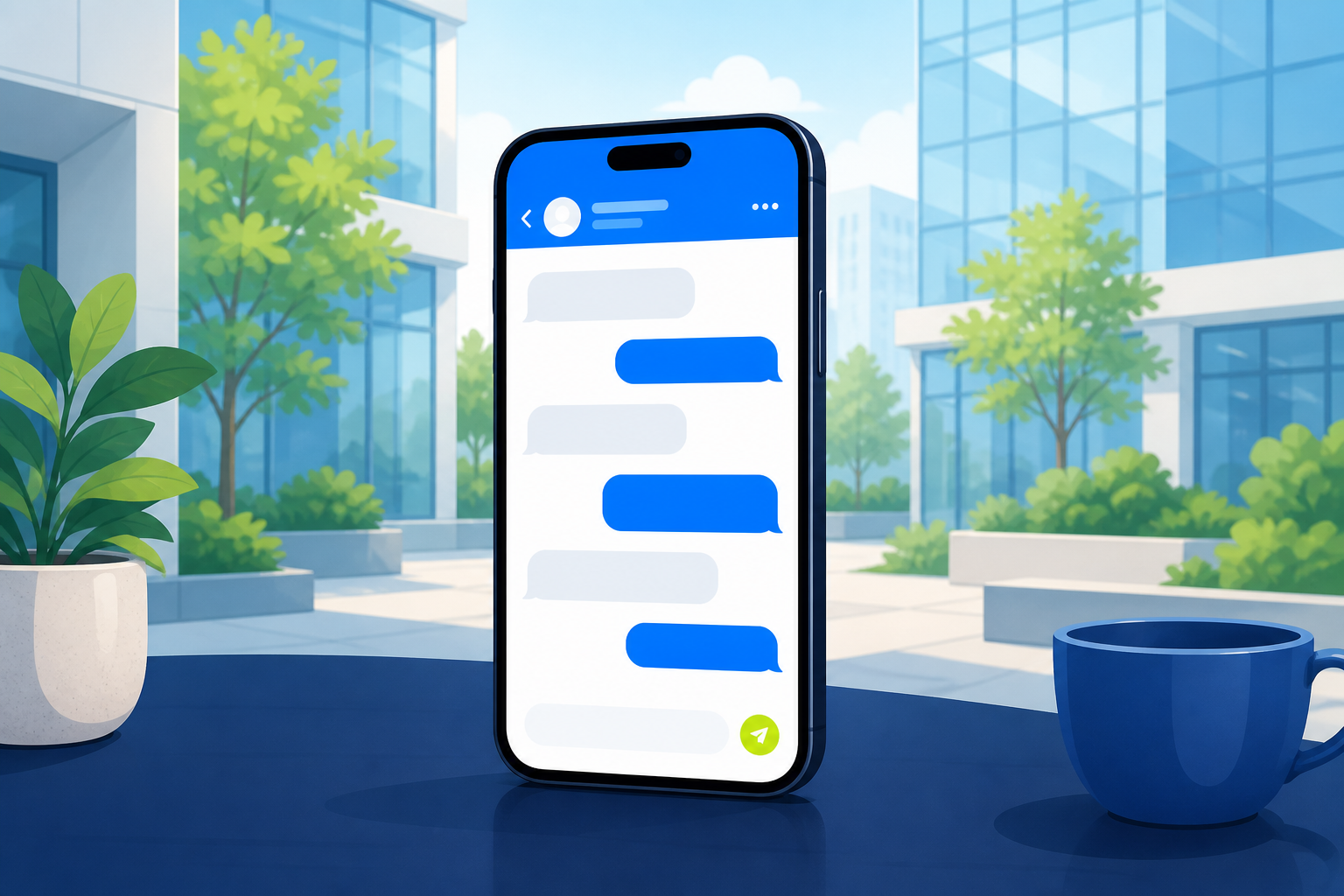 GiovChat mobile chat sheet